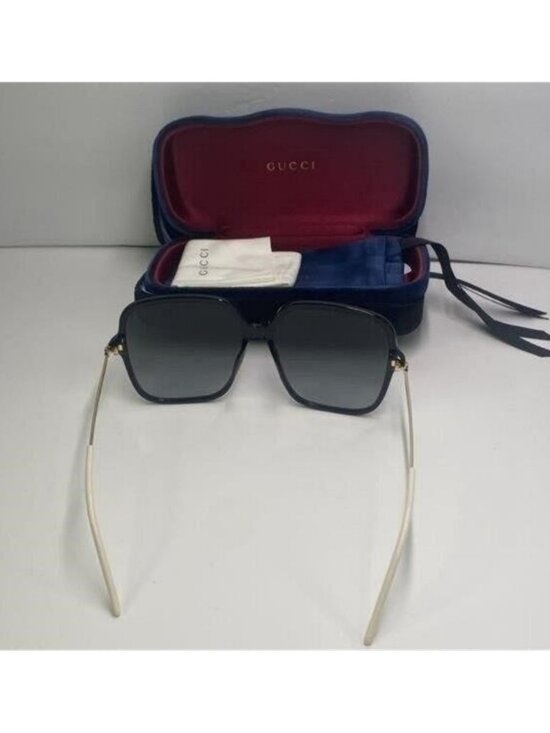 ?- New Authentic Gucci Grey Butterfly Ladies Sunglasses GG1267S 001 60 , descri main image 9